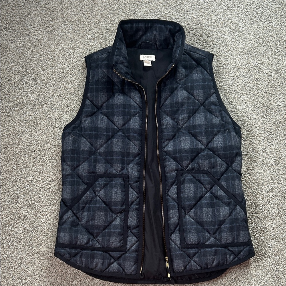 J. Crew Quilted Plaid Vest